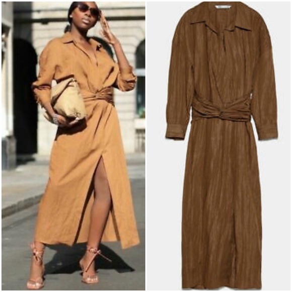 LONG DRAPED DRESS - Picture 6 of 9